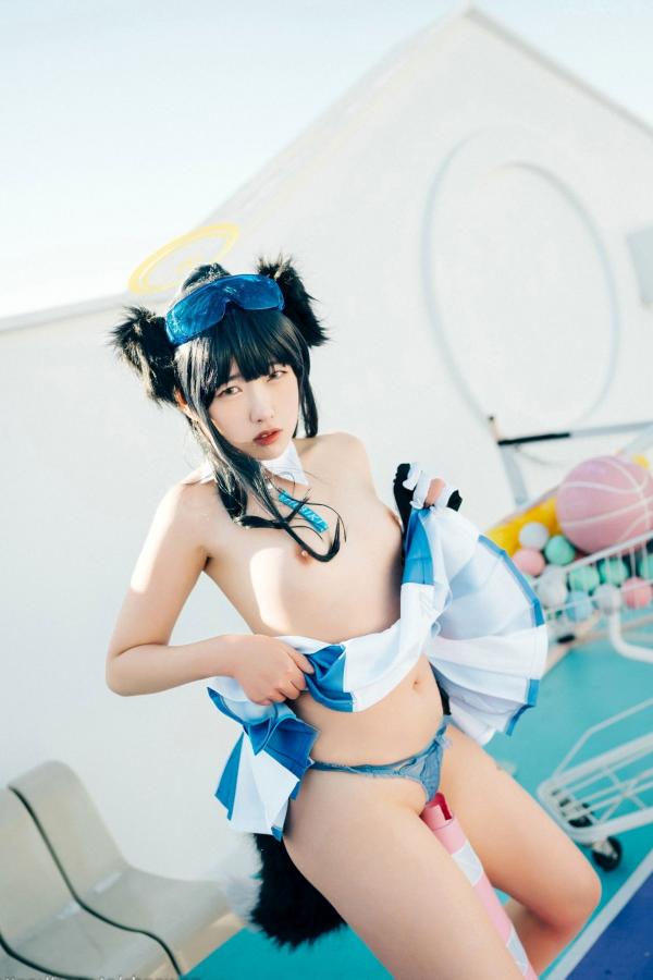    韩国美女SonSon Cosplay舰队收藏响Hibiki，网球场运动风制服诱惑，元气少女的清纯与野性碰撞，顶级视觉盛宴第86张图片