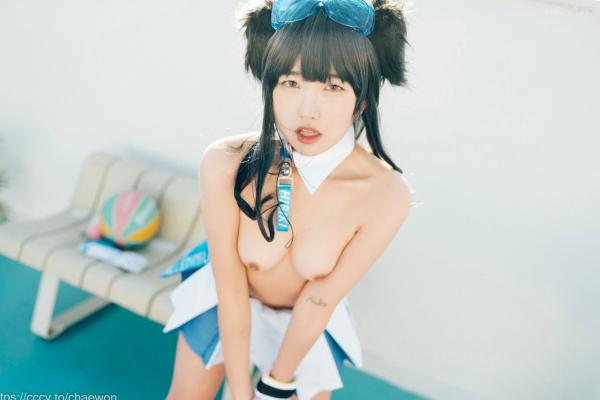    韩国美女SonSon Cosplay舰队收藏响Hibiki，网球场运动风制服诱惑，元气少女的清纯与野性碰撞，顶级视觉盛宴第90张图片