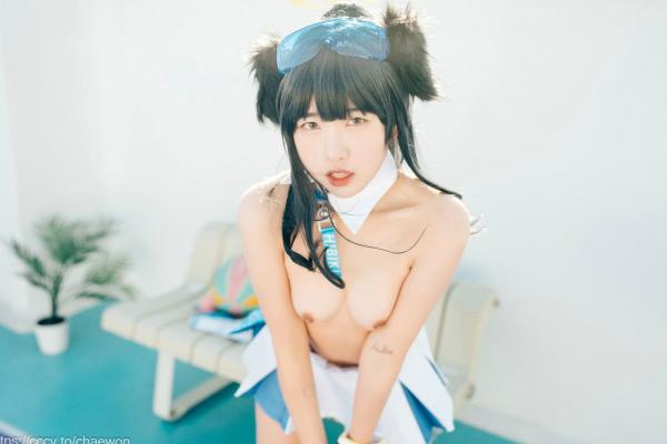    韩国美女SonSon Cosplay舰队收藏响Hibiki，网球场运动风制服诱惑，元气少女的清纯与野性碰撞，顶级视觉盛宴第91张图片