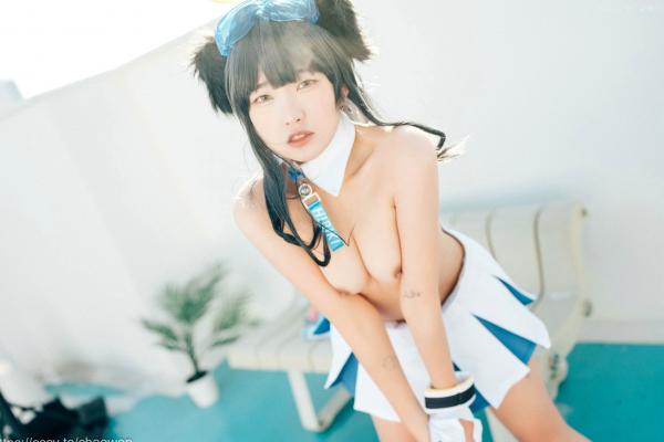    韩国美女SonSon Cosplay舰队收藏响Hibiki，网球场运动风制服诱惑，元气少女的清纯与野性碰撞，顶级视觉盛宴第92张图片