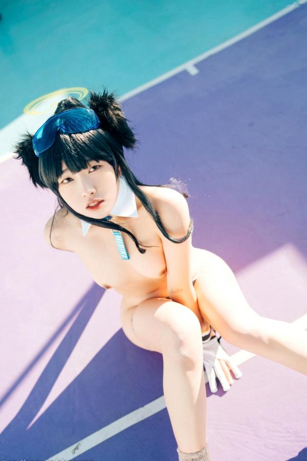    韩国美女SonSon Cosplay舰队收藏响Hibiki，网球场运动风制服诱惑，元气少女的清纯与野性碰撞，顶级视觉盛宴第100张图片