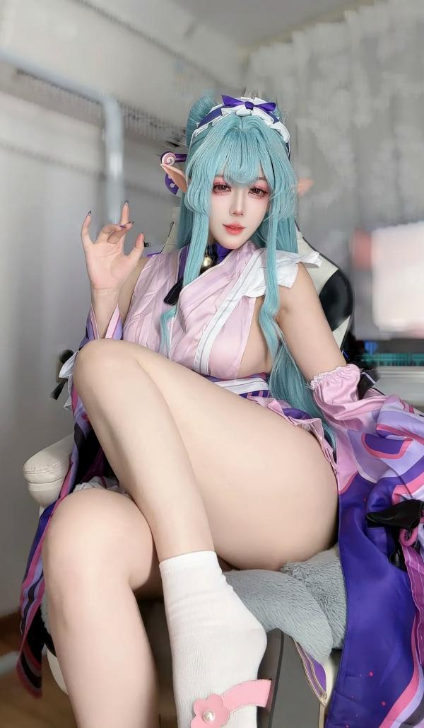    九言《梦见月瑞希》角色扮演：火辣cosplay突破次元壁，极致尺度还原动漫美少女的诱惑视觉盛宴第21张图片
