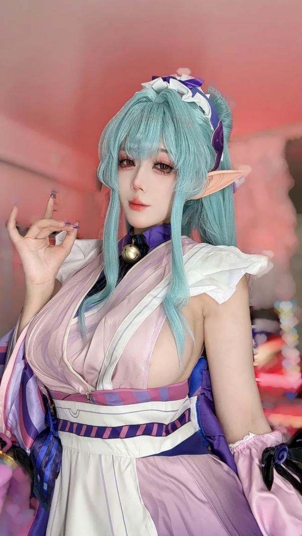    九言《梦见月瑞希》角色扮演：火辣cosplay突破次元壁，极致尺度还原动漫美少女的诱惑视觉盛宴第23张图片