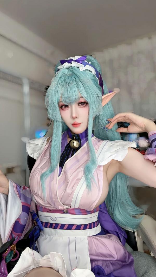    九言《梦见月瑞希》角色扮演：火辣cosplay突破次元壁，极致尺度还原动漫美少女的诱惑视觉盛宴第24张图片