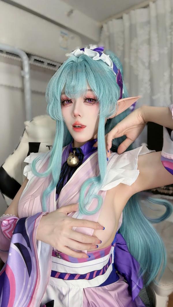    九言《梦见月瑞希》角色扮演：火辣cosplay突破次元壁，极致尺度还原动漫美少女的诱惑视觉盛宴第25张图片