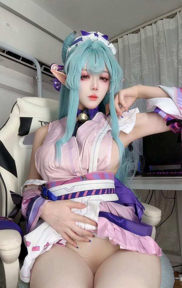    九言《梦见月瑞希》角色扮演：火辣cosplay突破次元壁，极致尺度还原动漫美少女的诱惑视觉盛宴第28张图片