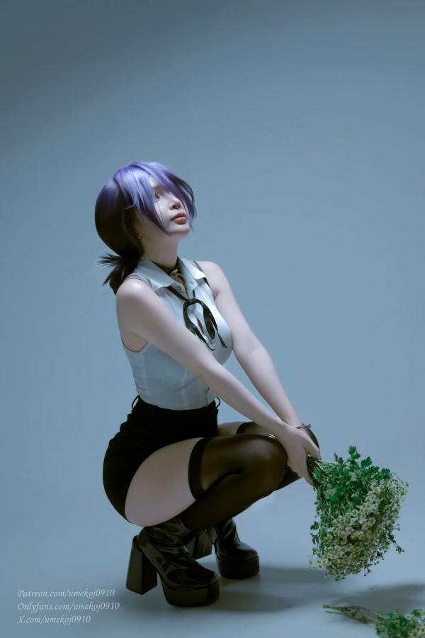    Umeko J - Reze Chainsaw Man 蕾塞COSPLAY精选：电锯人高颜值女神，冷艳短发制服诱惑与性感私房写真 [103P]第6张图片