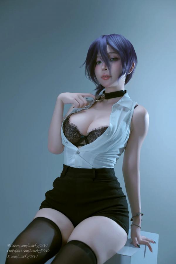    Umeko J - Reze Chainsaw Man 蕾塞COSPLAY精选：电锯人高颜值女神，冷艳短发制服诱惑与性感私房写真 [103P]第13张图片