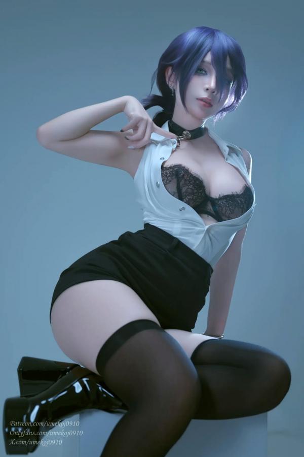    Umeko J - Reze Chainsaw Man 蕾塞COSPLAY精选：电锯人高颜值女神，冷艳短发制服诱惑与性感私房写真 [103P]第19张图片
