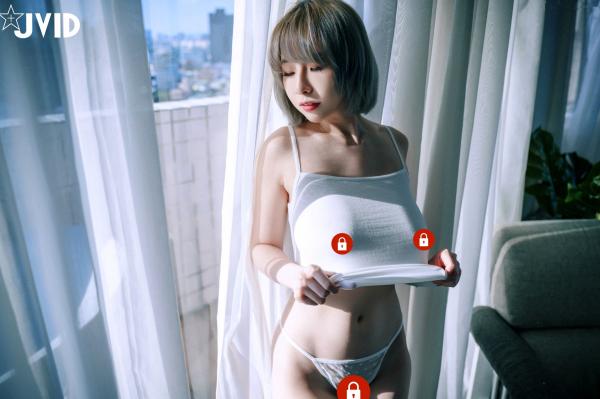    JVID黎菲儿：居家私房极致诱惑，灰发美少女纯欲透视内衣尽显逆天身材，H罩杯写真第9张图片