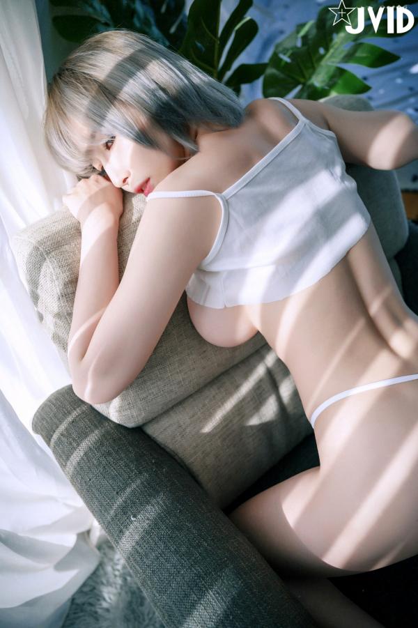    JVID黎菲儿：居家私房极致诱惑，灰发美少女纯欲透视内衣尽显逆天身材，H罩杯写真第17张图片