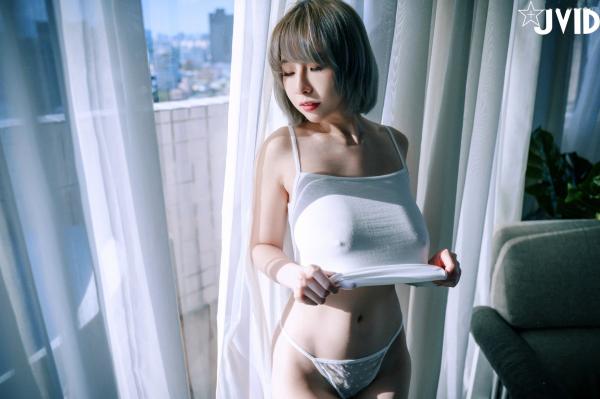    JVID黎菲儿：居家私房极致诱惑，灰发美少女纯欲透视内衣尽显逆天身材，H罩杯写真第27张图片