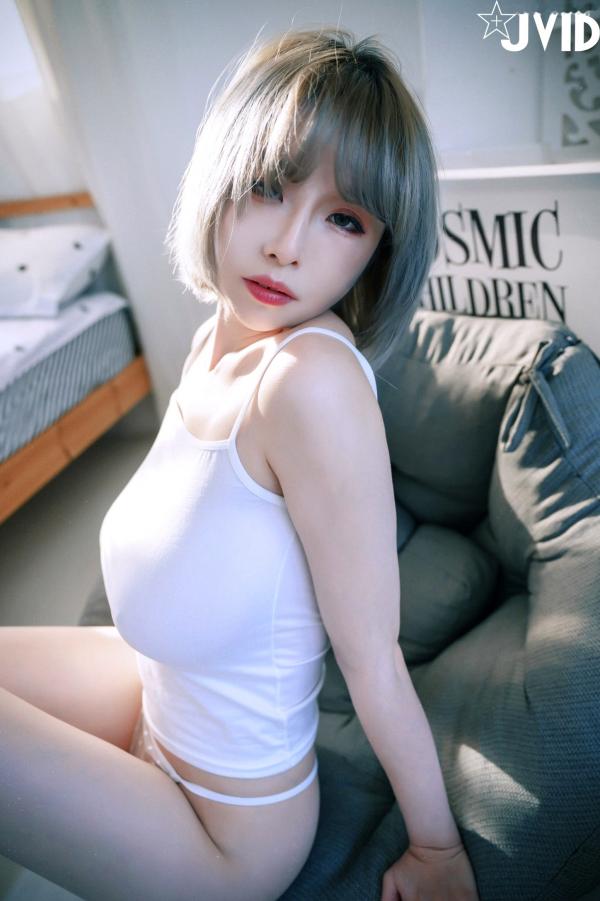    JVID黎菲儿：居家私房极致诱惑，灰发美少女纯欲透视内衣尽显逆天身材，H罩杯写真第41张图片