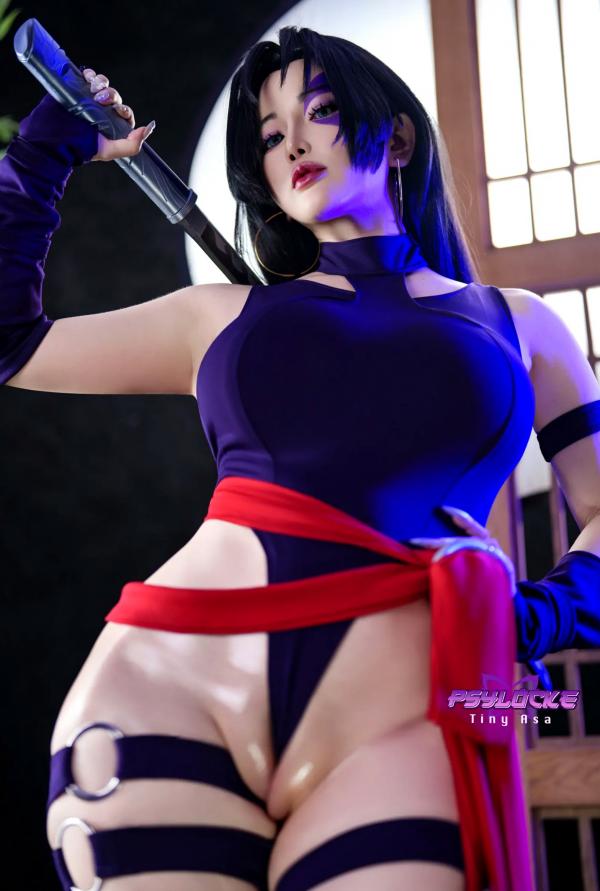    Tiny Asa - 灵蝶Psylocke极致性感Cosplay，极品身材油光写真 [80P]第4张图片