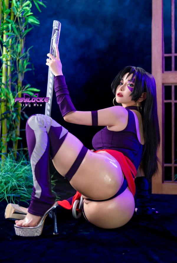    Tiny Asa - 灵蝶Psylocke极致性感Cosplay，极品身材油光写真 [80P]第18张图片