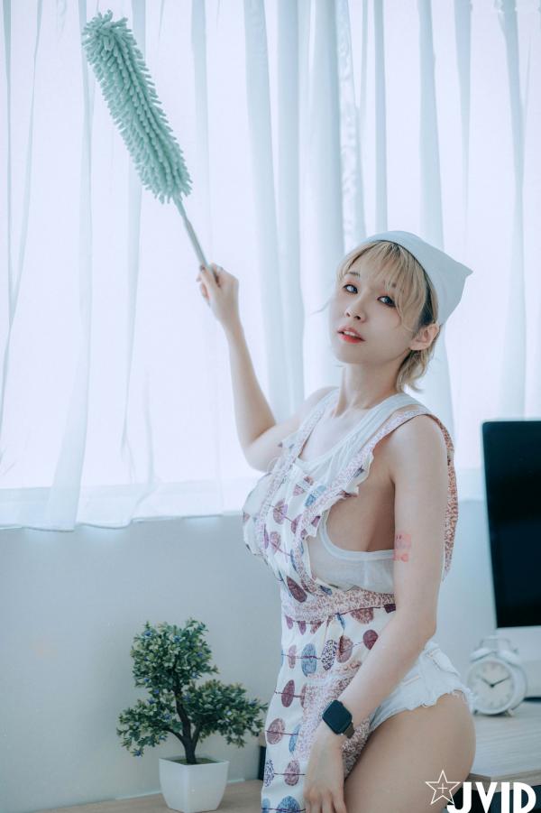    JVID-黎菲儿：家政妇的情欲解锁，性感居家私房大尺度白色内衣写真，尽显诱人曲线！第29张图片