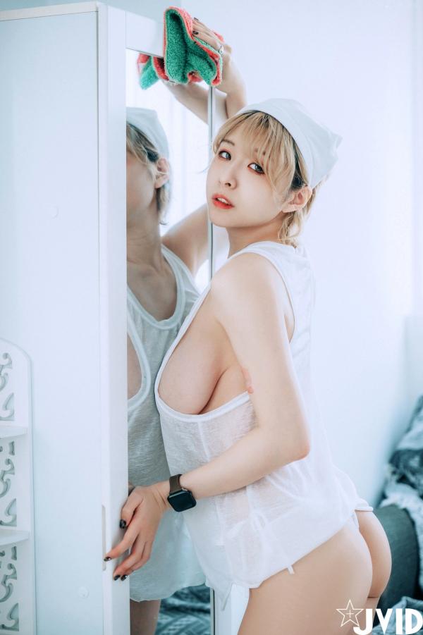   JVID-黎菲儿：家政妇的情欲解锁，性感居家私房大尺度白色内衣写真，尽显诱人曲线！第74张图片