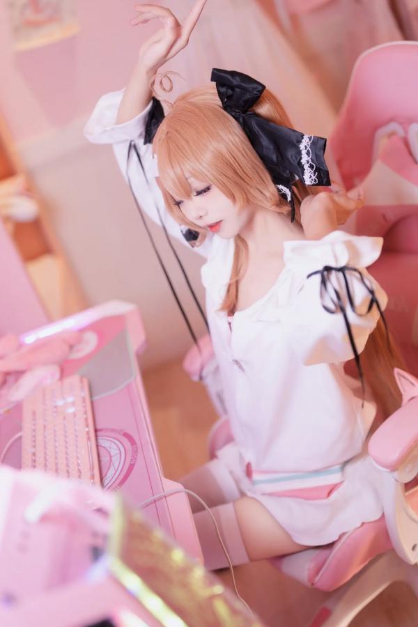    艾西aiwest - 雷戈洛，二次元少女粉色系居家私房照，清纯萌系cosplay，卧室唯美写真 [33P]第12张图片