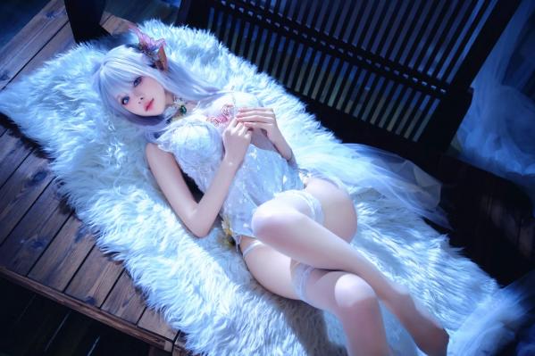    Shika小鹿鹿 - 碧蓝航线阿尔比恩COS写真，绝美银发精灵二次元唯美幻想风 [40P]第36张图片