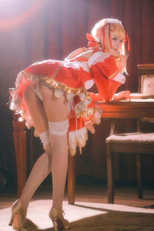    千反田鹿子 - 尼禄女仆cosplay美图，二次元灵动少女萌系角色扮演写真集第15张图片