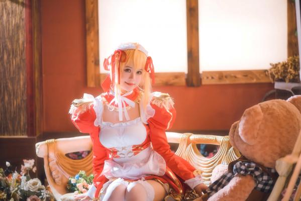    千反田鹿子 - 尼禄女仆cosplay美图，二次元灵动少女萌系角色扮演写真集第22张图片