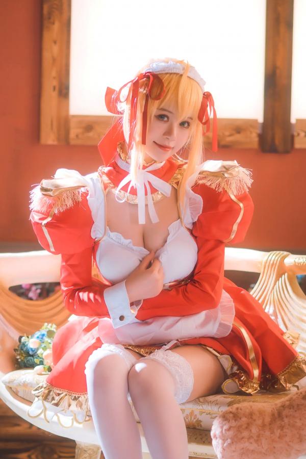    千反田鹿子 - 尼禄女仆cosplay美图，二次元灵动少女萌系角色扮演写真集第23张图片
