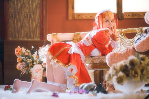    千反田鹿子 - 尼禄女仆cosplay美图，二次元灵动少女萌系角色扮演写真集第25张图片