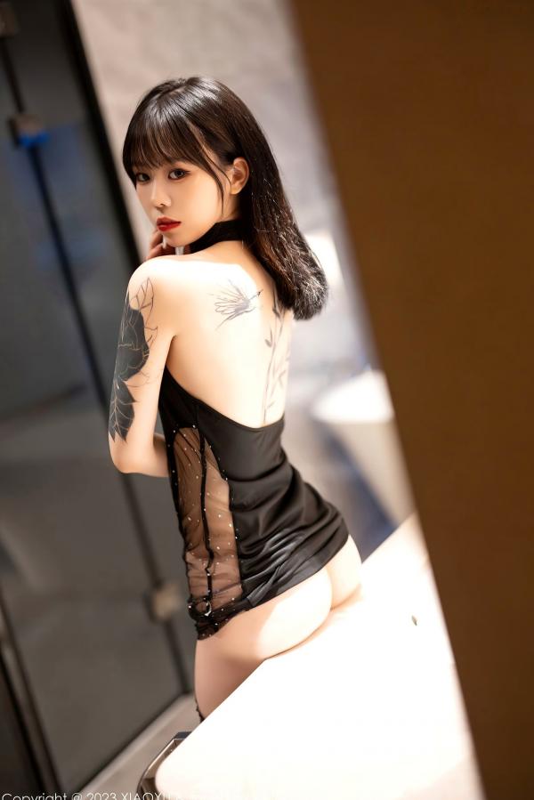    XiaoYu语画界-1101-奶瓶-极致诱惑黑色侧露短裙写真-冷艳气质私房照-性感黑丝高跟女神-2023.08.28第18张图片