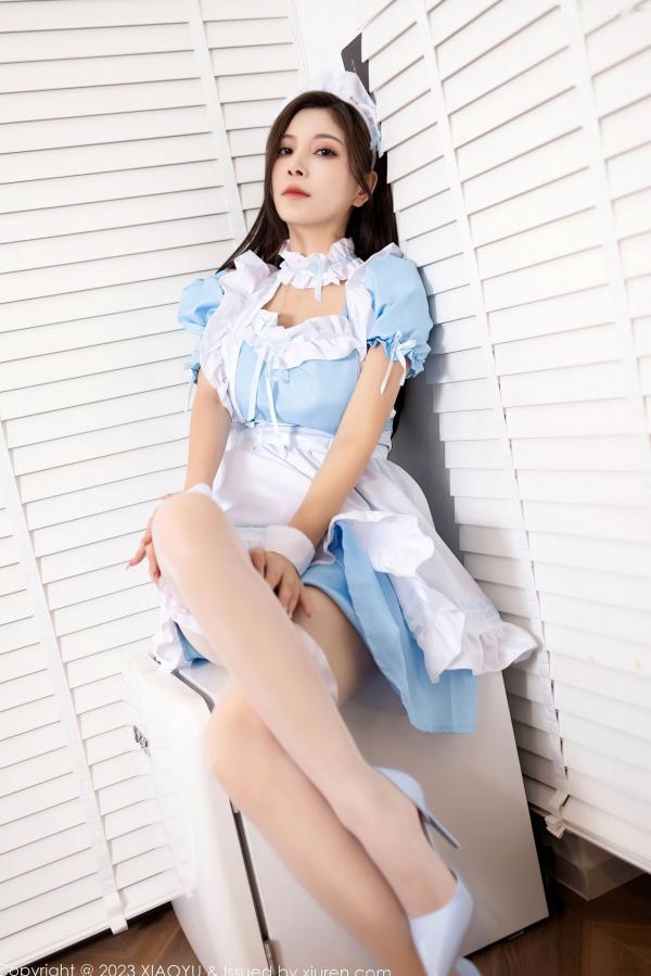    XiaoYu语画界-1100-小蛮妖Yummy-浴室湿身私房大尺度写真-银色超小三点内衣-性感美臀-2023.08.25第15张图片