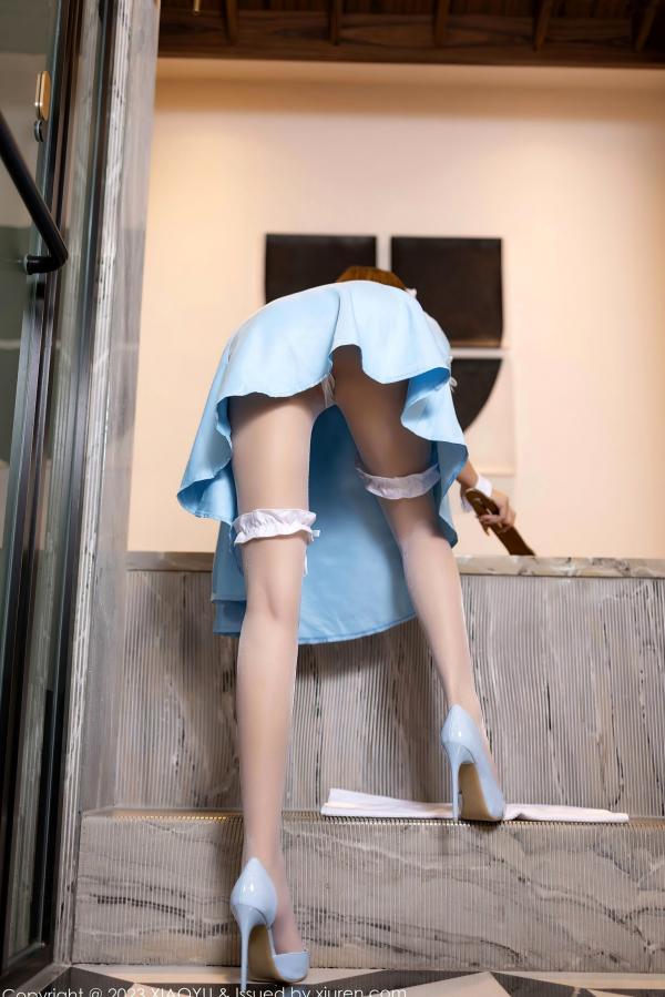    XiaoYu语画界-1100-小蛮妖Yummy-浴室湿身私房大尺度写真-银色超小三点内衣-性感美臀-2023.08.25第25张图片