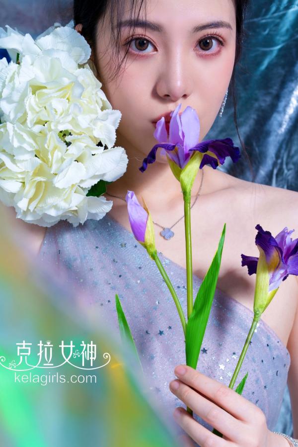    KelaGirls克拉女神百琳《梦幻花系》：身着星光纱裙拍摄冷艳唯美写真，清冷气质宛如空灵女神第17张图片