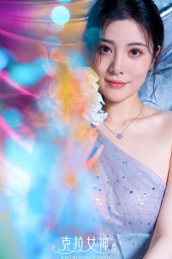    KelaGirls克拉女神百琳《梦幻花系》：身着星光纱裙拍摄冷艳唯美写真，清冷气质宛如空灵女神第19张图片
