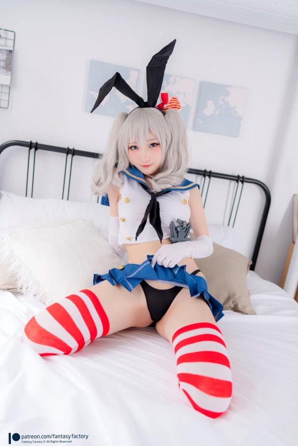    Fantasy-Factory-小丁Ding与Okita-Rinka-Kashima-Shimakaze二次元福利套图，精品COS角色扮演，唯美兔女郎与舰娘制服诱惑第8张图片