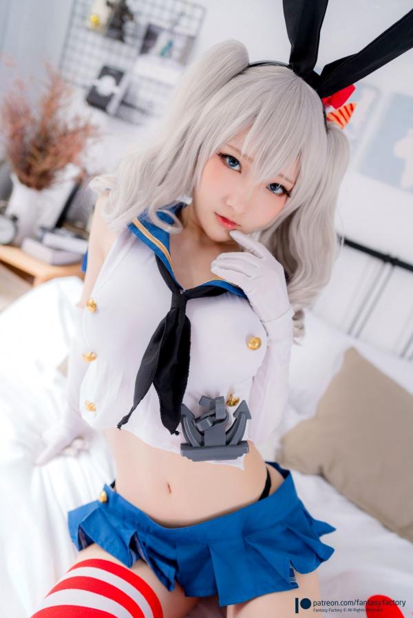    Fantasy-Factory-小丁Ding与Okita-Rinka-Kashima-Shimakaze二次元福利套图，精品COS角色扮演，唯美兔女郎与舰娘制服诱惑第11张图片