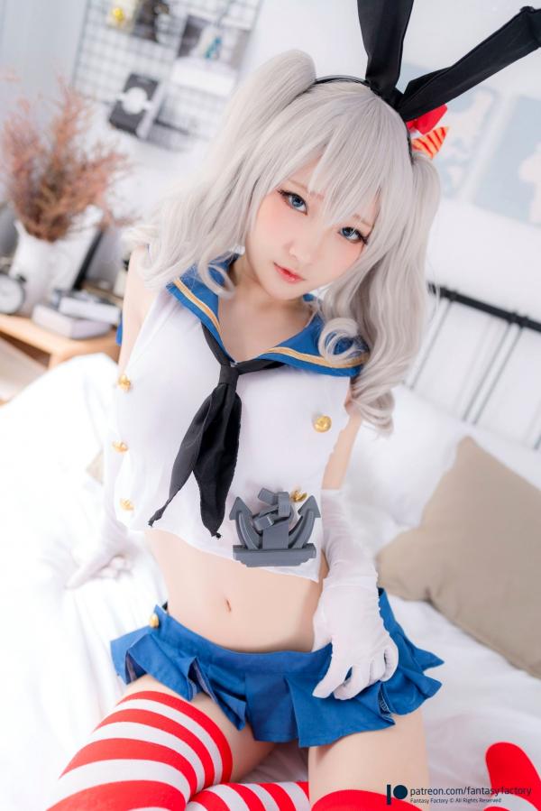    Fantasy-Factory-小丁Ding与Okita-Rinka-Kashima-Shimakaze二次元福利套图，精品COS角色扮演，唯美兔女郎与舰娘制服诱惑第12张图片