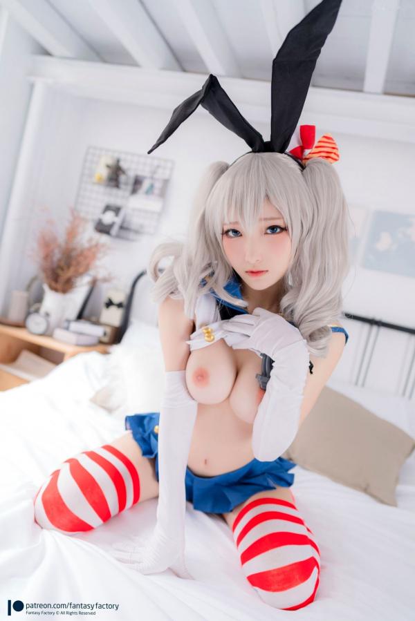    Fantasy-Factory-小丁Ding与Okita-Rinka-Kashima-Shimakaze二次元福利套图，精品COS角色扮演，唯美兔女郎与舰娘制服诱惑第16张图片