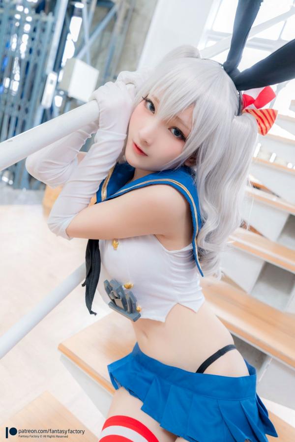    Fantasy-Factory-小丁Ding与Okita-Rinka-Kashima-Shimakaze二次元福利套图，精品COS角色扮演，唯美兔女郎与舰娘制服诱惑第21张图片