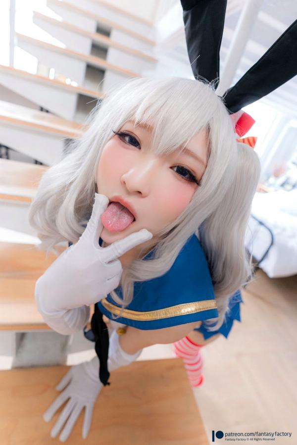    Fantasy-Factory-小丁Ding与Okita-Rinka-Kashima-Shimakaze二次元福利套图，精品COS角色扮演，唯美兔女郎与舰娘制服诱惑第22张图片