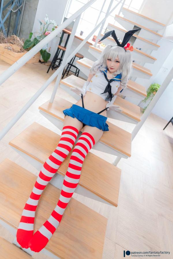    Fantasy-Factory-小丁Ding与Okita-Rinka-Kashima-Shimakaze二次元福利套图，精品COS角色扮演，唯美兔女郎与舰娘制服诱惑第23张图片