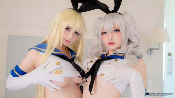    Fantasy-Factory-小丁Ding与Okita-Rinka-Kashima-Shimakaze二次元福利套图，精品COS角色扮演，唯美兔女郎与舰娘制服诱惑第37张图片