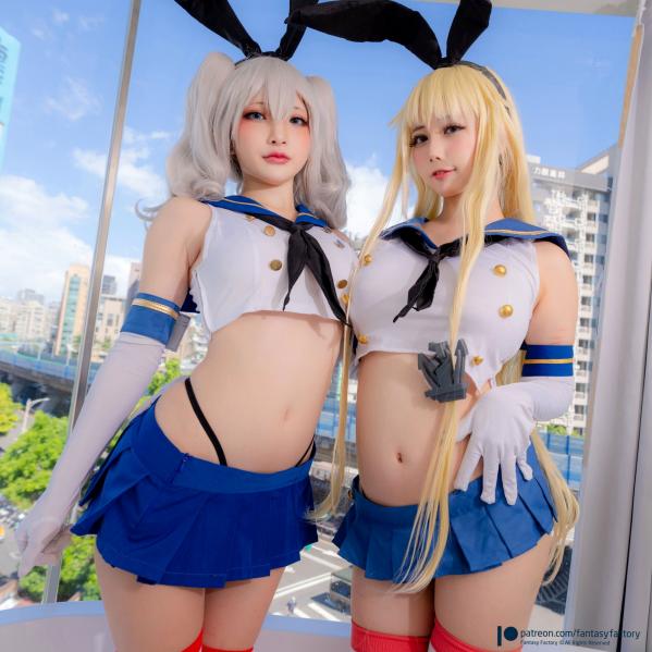   Fantasy-Factory-小丁Ding与Okita-Rinka-Kashima-Shimakaze二次元福利套图，精品COS角色扮演，唯美兔女郎与舰娘制服诱惑第57张图片