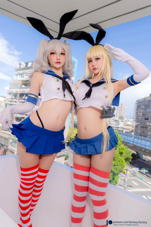    Fantasy-Factory-小丁Ding与Okita-Rinka-Kashima-Shimakaze二次元福利套图，精品COS角色扮演，唯美兔女郎与舰娘制服诱惑第58张图片