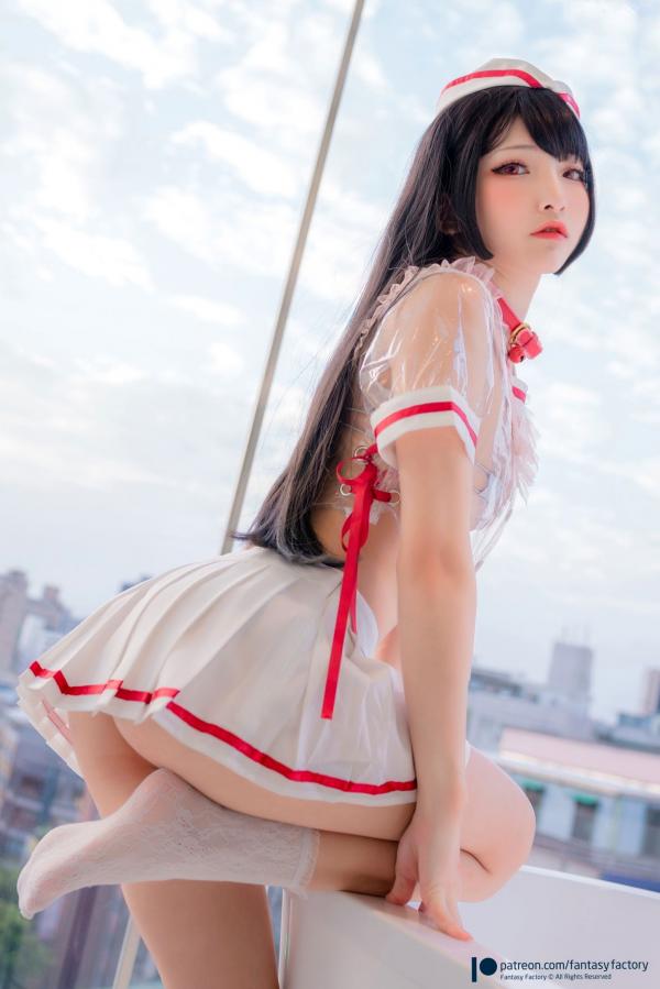    Fantasy-Factory-小丁Ding-兔耳护士-Nurse-Bunny-制服诱惑写真-极致性感cosplay-白嫩尤物第3张图片