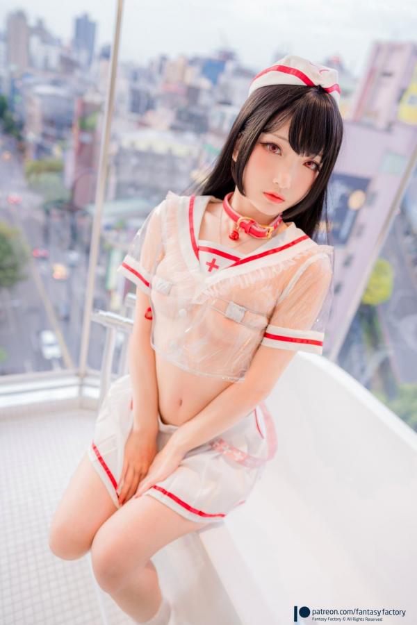    Fantasy-Factory-小丁Ding-兔耳护士-Nurse-Bunny-制服诱惑写真-极致性感cosplay-白嫩尤物第9张图片