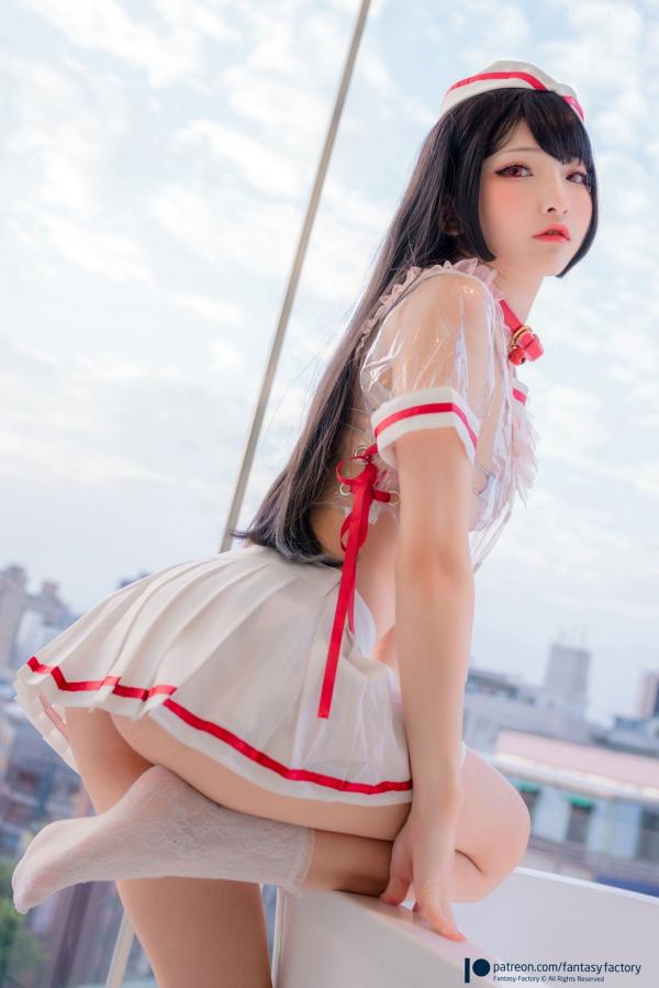    Fantasy-Factory-小丁Ding-兔耳护士-Nurse-Bunny-制服诱惑写真-极致性感cosplay-白嫩尤物第14张图片