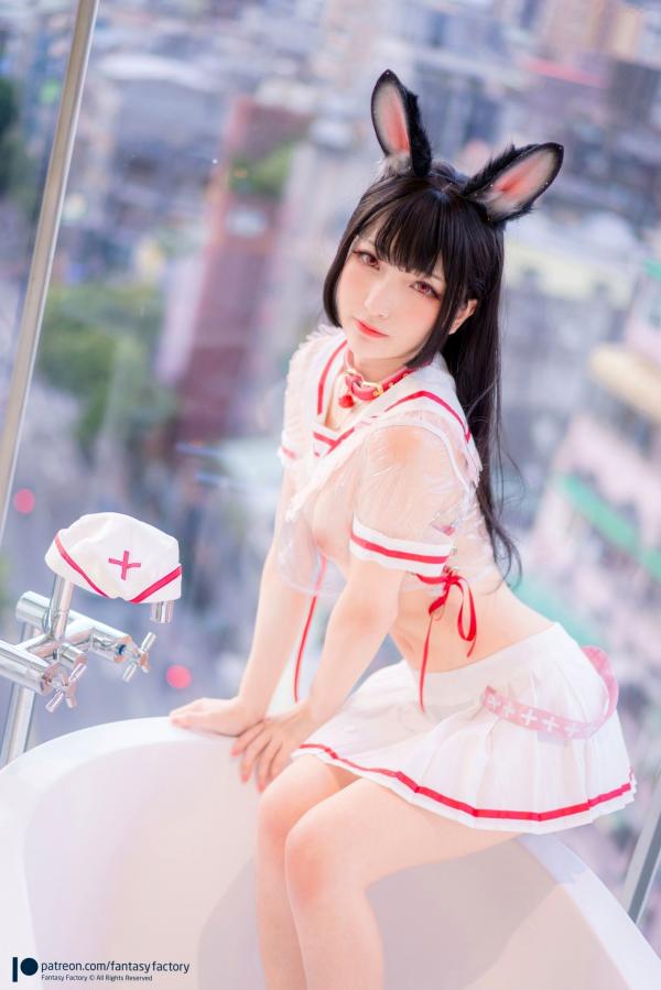    Fantasy-Factory-小丁Ding-兔耳护士-Nurse-Bunny-制服诱惑写真-极致性感cosplay-白嫩尤物第25张图片