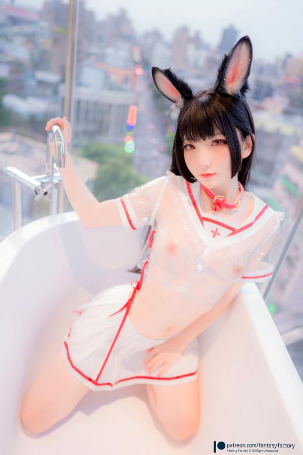    Fantasy-Factory-小丁Ding-兔耳护士-Nurse-Bunny-制服诱惑写真-极致性感cosplay-白嫩尤物第37张图片