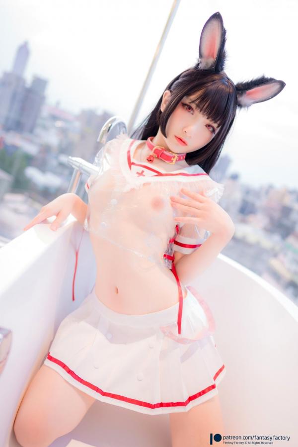   Fantasy-Factory-小丁Ding-兔耳护士-Nurse-Bunny-制服诱惑写真-极致性感cosplay-白嫩尤物第40张图片