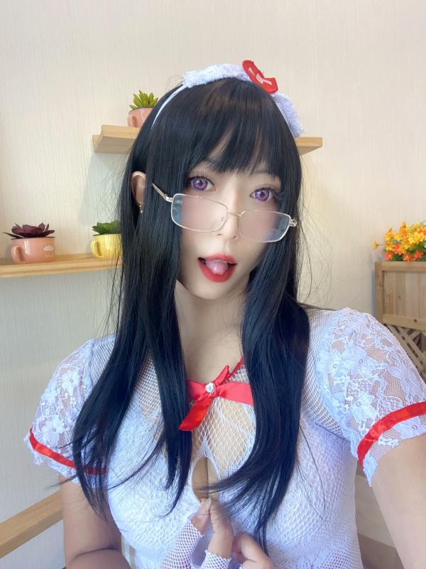    Money冷冷 - 性感蕾丝白网护士角色扮演，极致私房诱惑制服套图 [48P]第18张图片