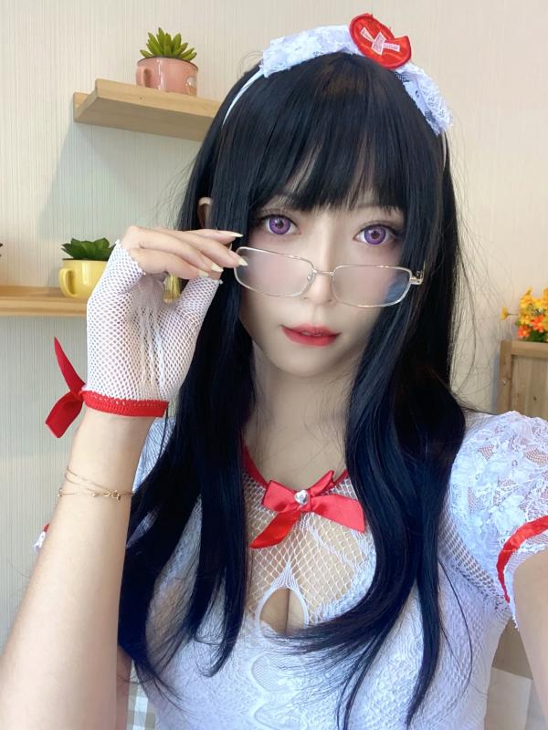    Money冷冷 - 性感蕾丝白网护士角色扮演，极致私房诱惑制服套图 [48P]第20张图片